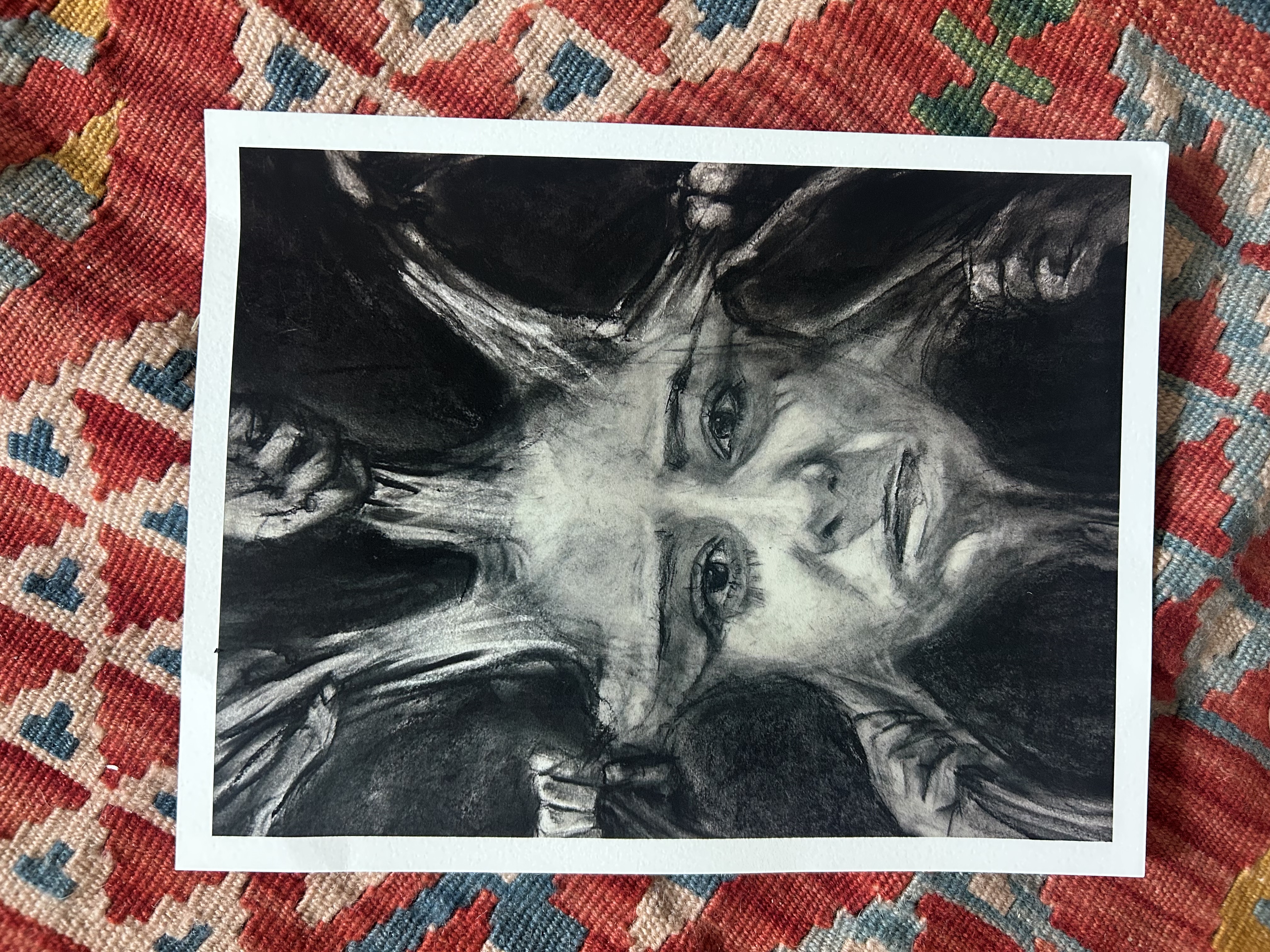 Test print of cat painting